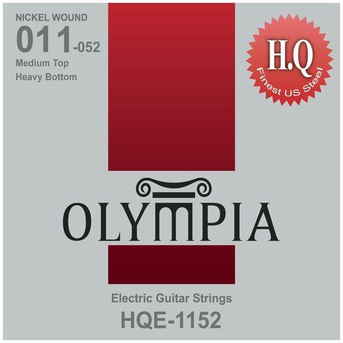 Струны для электрогитары Olympia HQE1152 Nickel Wound HQ Medium Top Heavy Bottom струны для электрогитары olympia cte1152 с устойчивостью к коррозии никель 11 15 22 32 42 52