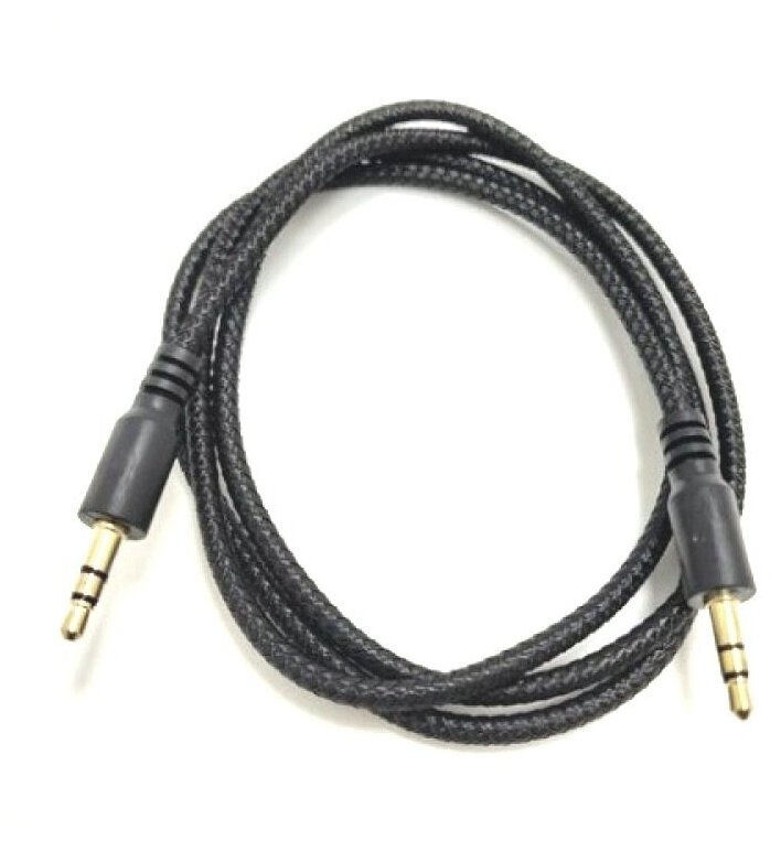 Ауди Кабель mini jack 3.5 mm - mini jack 3.5 mm/Аудиокабель AUX /super sound/тканевый /1м