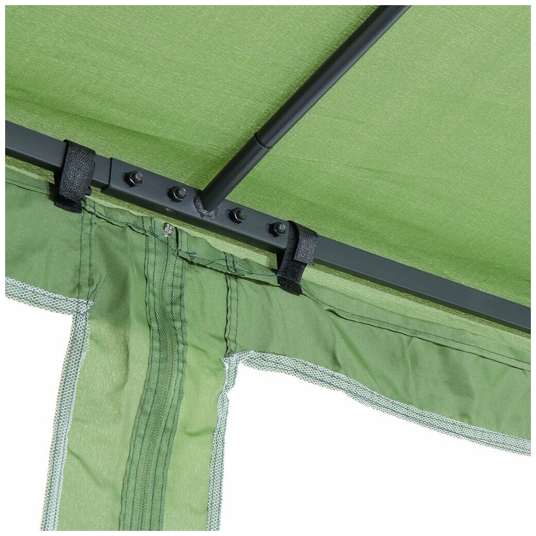 Шатер с москитной сеткой, зеленый, 3х3х2.65 м, с двойной крышей, Green Days - фотография № 10