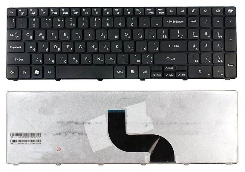 Клавиатура для ноутбука Packard Bell EasyNote TM89 черная 810₽
