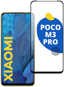 Фото Защитное стекло на телефон Xiaomi Poco M3 Pro / Полноэкранное стекло для Сяоми Поко М3 Про (Черный)