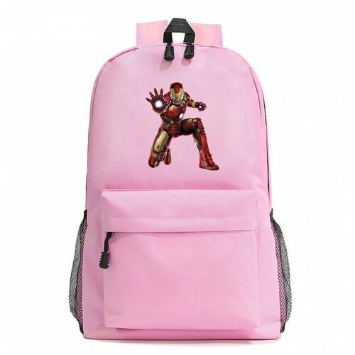 Рюкзак Железный человек (Iron man) розовый №2 рюкзак iron man железный человек белый 2