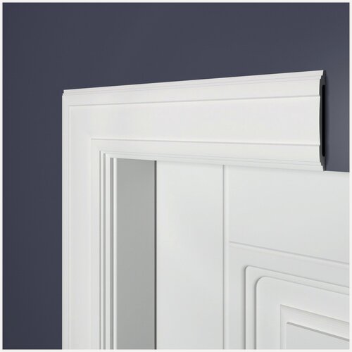 Изображение товара Дверной наличник ударопрочный bello deco Н8 80x15x2200 мм белый.