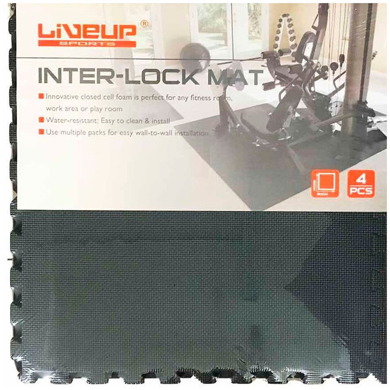 Коврик под тренажер LiveUp EVA INTER-LOCK MAT Унисекс LS3259 60х60х1,2смх4