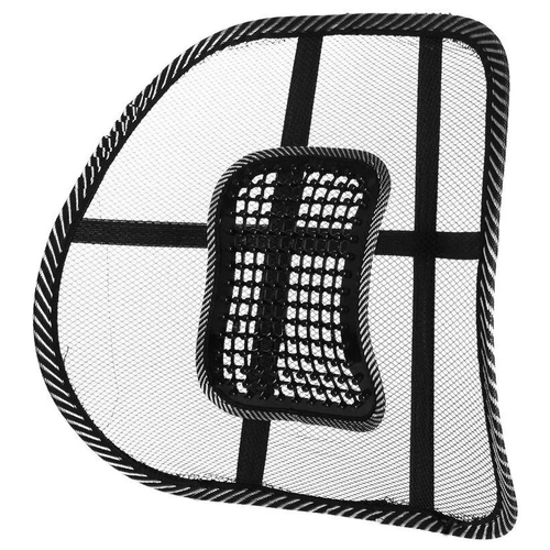 Поясничный упор подушка поддерживающая для автомобильного и офисного кресла под поясницу 40*40 см, черная