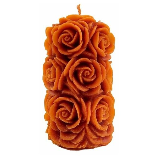 Свеча вся в розах Красная 280 г