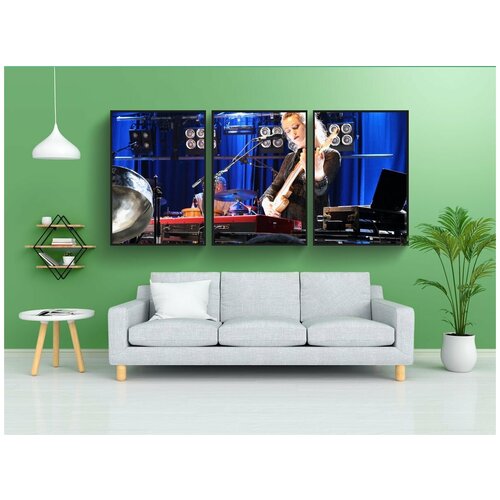 фото Набор модулных постеров для интерьера "концерт, музыкант, гитара" 60x90 см. в тубусе, без рамки lotsprints