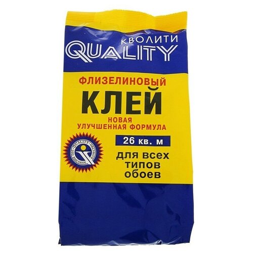 Клей обойный Quality, флизелиновый, мягкая упаковка, 200 г quality клей обойный quality виниловый мягкая упаковка 200 г