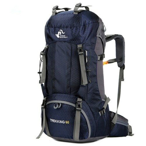 фото Большой рюкзак grand price для путешествий, походов, кемпинга - 60л, синий