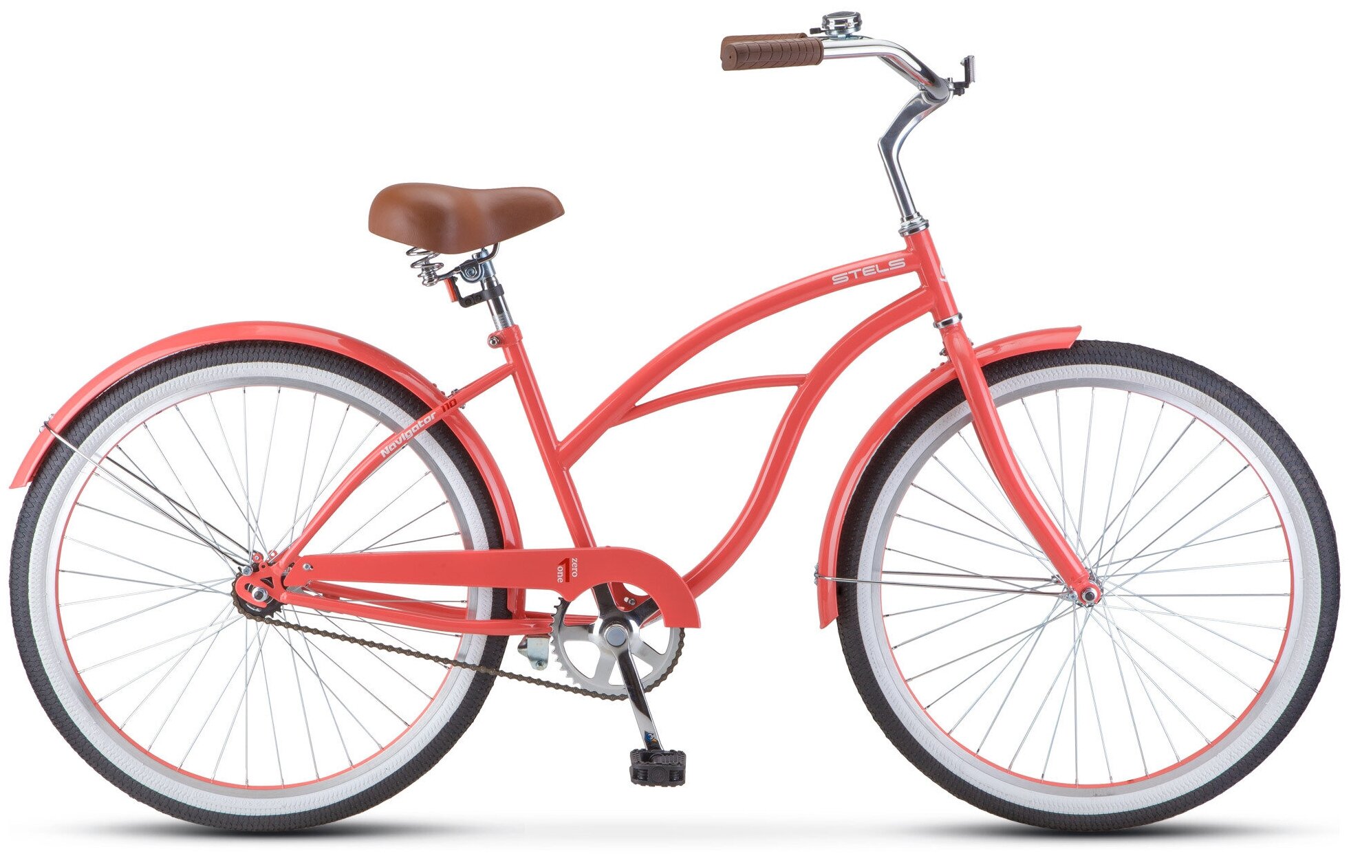 Велосипед комфортный (гороской) Navigator-110 Lady 26" 1-sp , размер рамы/цвет; 17" Розовый-коралл 2021, STELS (Стелс)