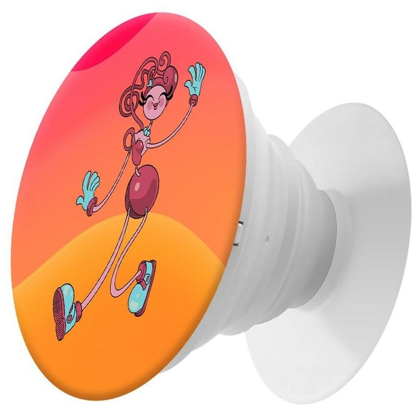 фото Пластмассовый держатель / подставка для телефона Krutoff для телефона Попсокет Хаги Ваги - Мама Длинные Ноги рисунок