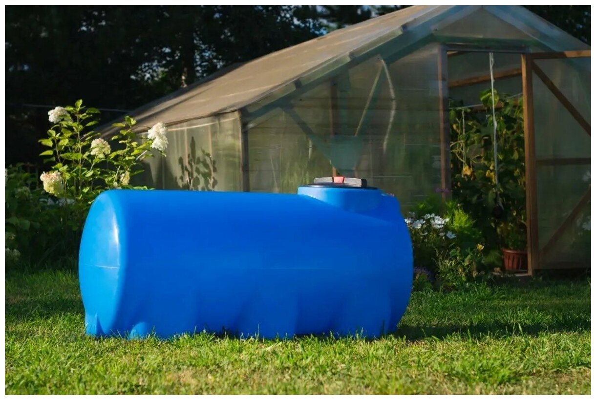 Емкость H 750 л. литров для питьевой воды/пищевой пластик/для дома дачи/бочка садовая/бак для воды/резервуар для хранения и транспортировки жидкости - фотография № 3