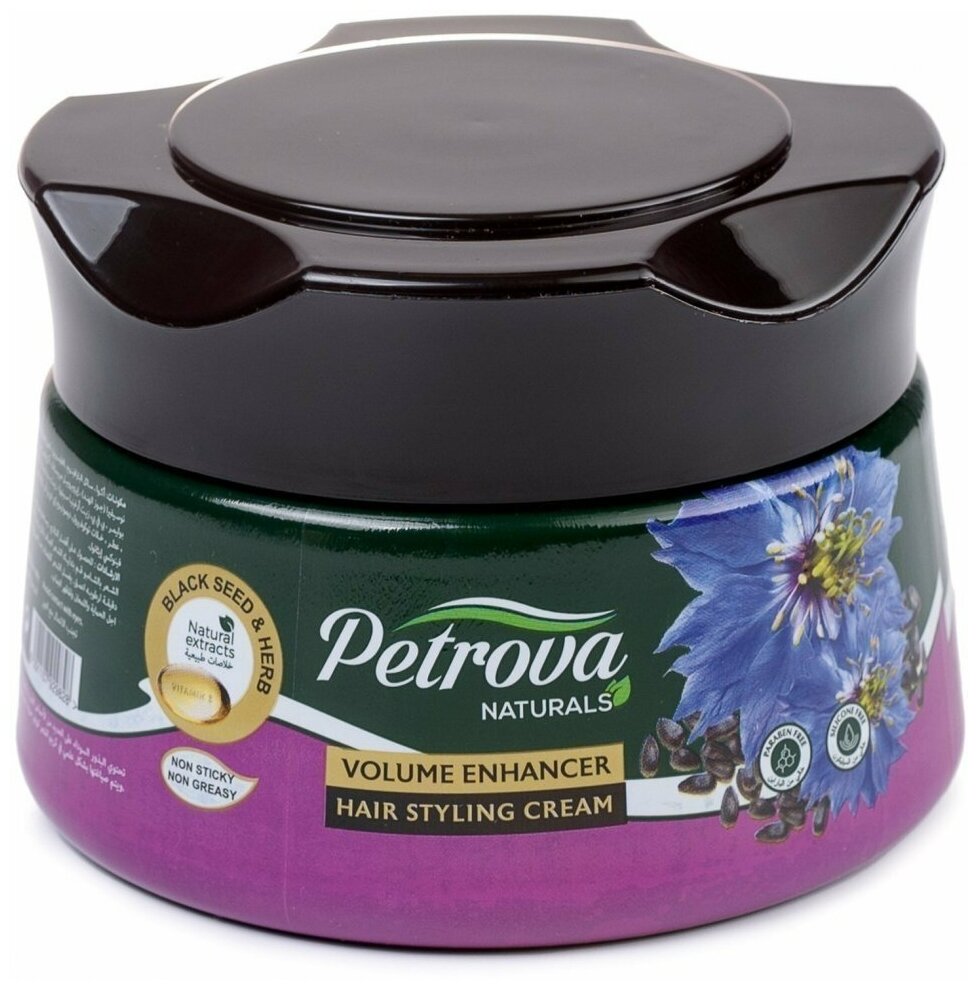 Крем-стайлинг Экстра обем Масло семян черного тмина Petrova 140мл BEAUTY AND PERFUME INTERNACIONAL FACTORY LLC - фото №1