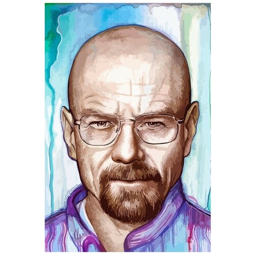 Картина по номерам на холсте Сериал Во все тяжкие Breaking Bad Уолтер Уайт - 6411 В 60x40 картина по номерам сериал во все тяжкие breaking bad уолтер уайт 6408 в 60x40