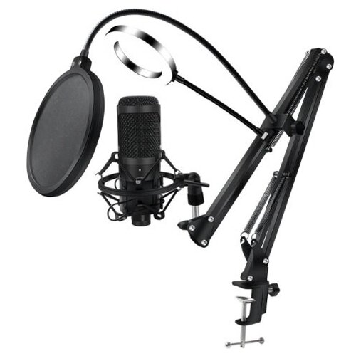 Конденсаторный USB-микрофон D80-8 вокал записывающий микрофон с подставкой для ПК караоке трансляции Youtube 589000₽