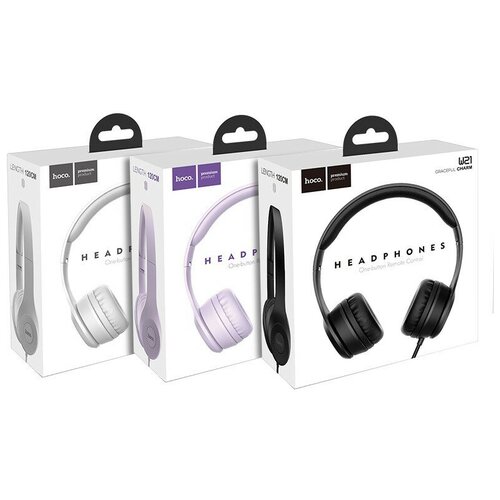 Наушники W21 Graceful charm проводные с микрофоном HOCO розовые 180000₽