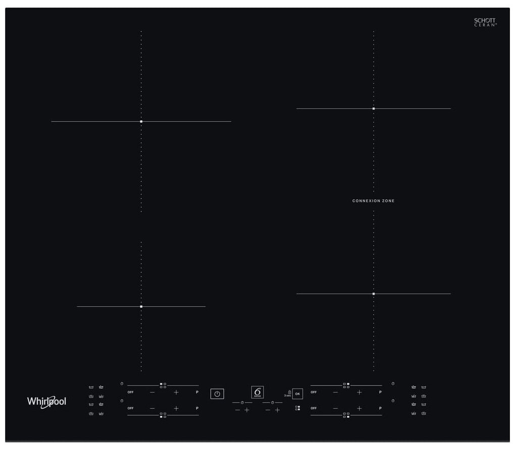 Встраиваемая индукционная панель независимая Whirlpool WB B3960 BF