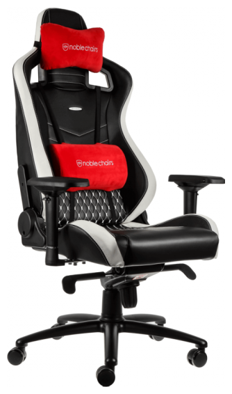 Кресло геймерское Noblechairs EPIC (NBL-RL-EPC-001) Real Leather / black/white/red