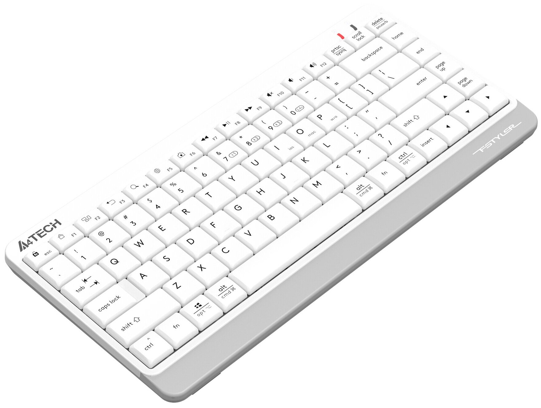 Клавиатура A4Tech Fstyler FBK11 белыйсерый USB беспроводная BTRadio slim