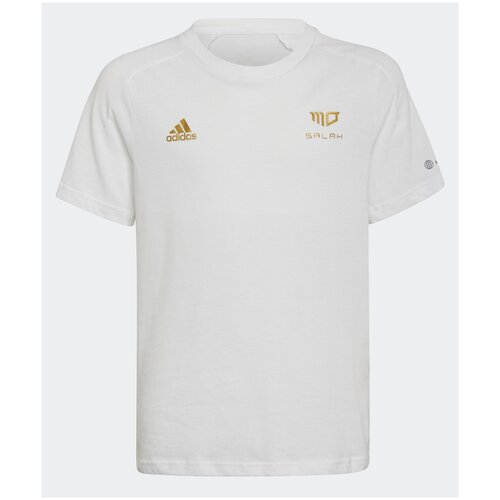 Футболка дет. спорт. H59774/adidas/SALAH FAN TEE/WHITE/GOLDMT/размер 140