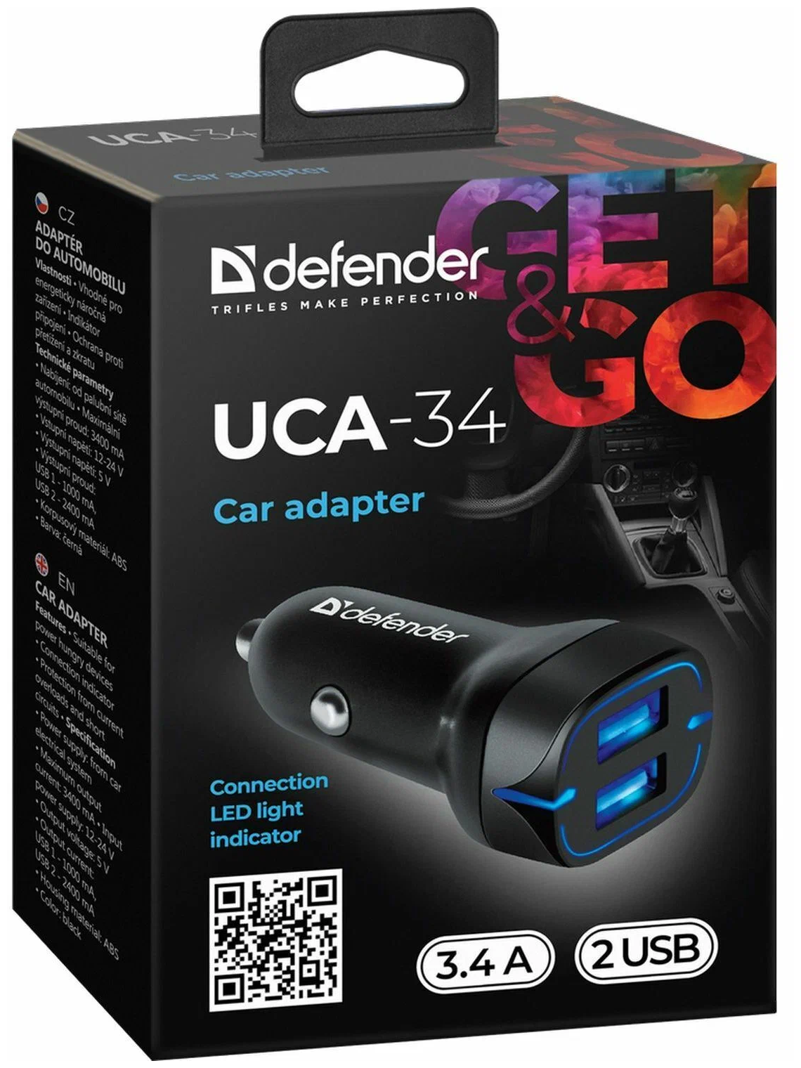 Зарядное устройство автомобильное Defender 83834 5V/3.4A 2USB - фото №6