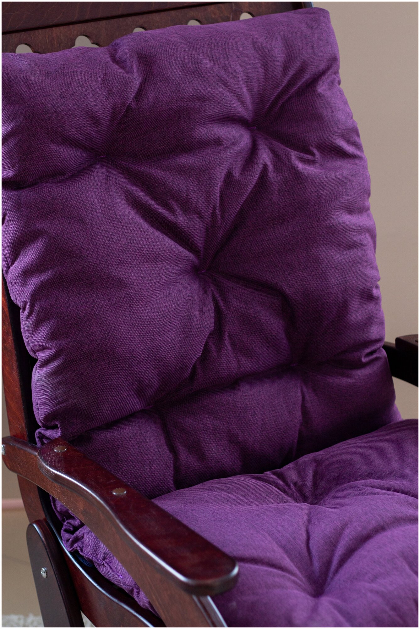 Матрас для шезлонга, матрас для кресла-качалки, матрас на кресло, подушка сиденье на кресло качалку, 50х120 см - фотография № 3