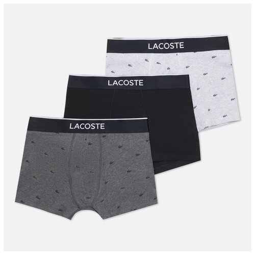 Комплект мужских трусов Lacoste Underwear 3-Pack Casual Signature Boxer комбинированный, Размер L