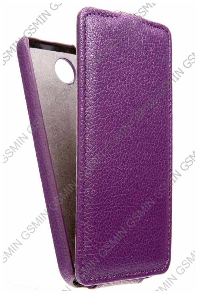 Кожаный чехол для HTC Desire 300 Armor Case "Full" (Фиолетовый)