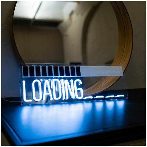 Светильник неоновый Загрузка Loading, 50х15 см