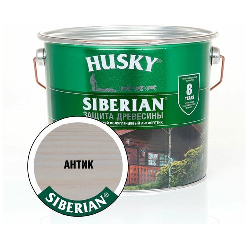 Husky Siberian Суперлазурь антисептик для дерева полуглянцевый антик 2,7л 30296 .