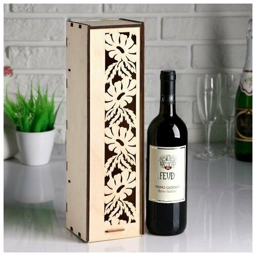 Коробка для вина с ромашками 38*11*11 см