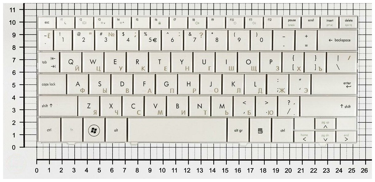 Клавиатура для ноутбука HP Compaq V100226ES1 белая