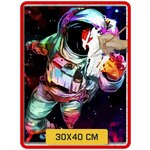 Картина по номерам на холсте космос космосический привет - 6830 В 30x40 - изображение