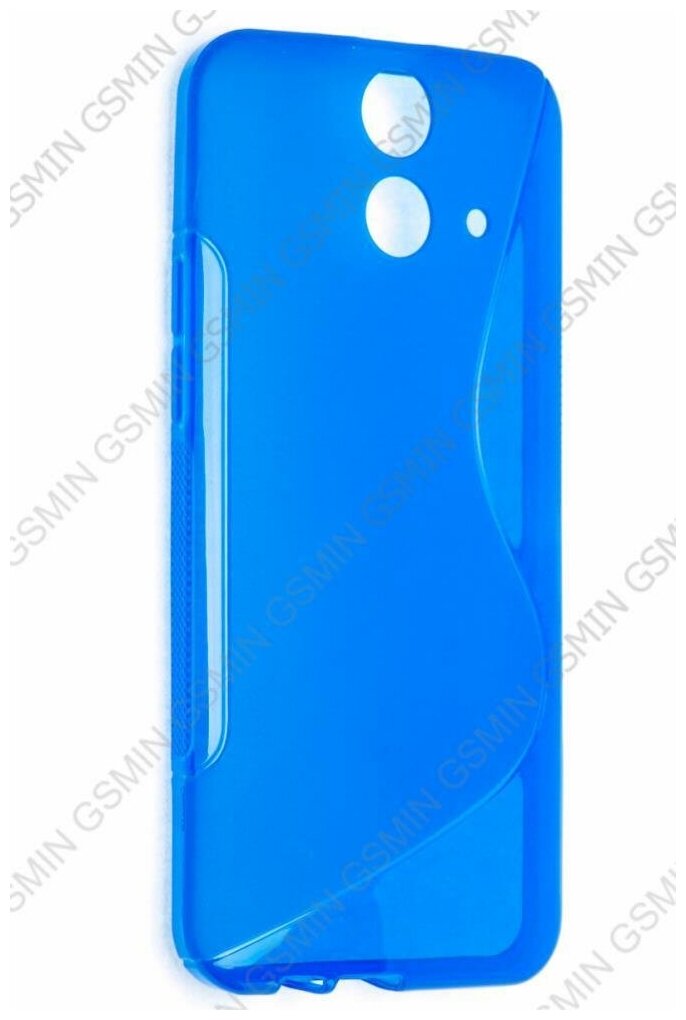Чехол силиконовый для HTC One Dual Sim E8 S-Line TPU (Синий)