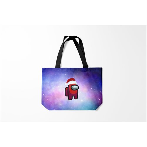 фото Сумка-шоппер / 46х35 см / геймерам / among us новогодний burnettie