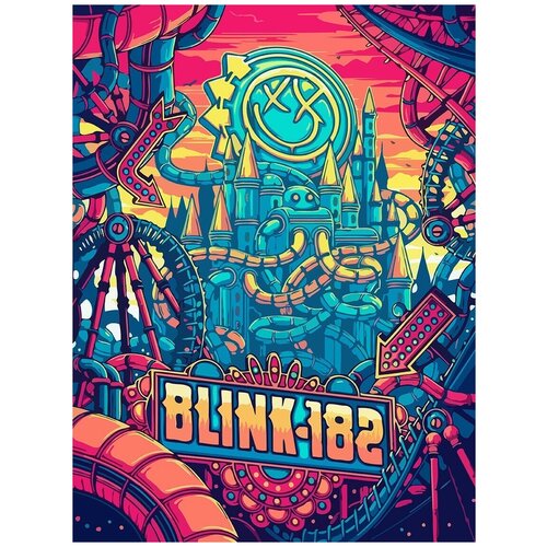 Картина по номерам на холсте Музыка Blink 182 Поп Арт - 7307 В 30x40 картина по номерам музыка blink 182 8807 в 30x40