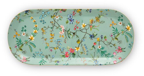 Блюдо для торта Pip Studio Jolie Flowers Blue, 33,3x15,5 см, 51.018.109