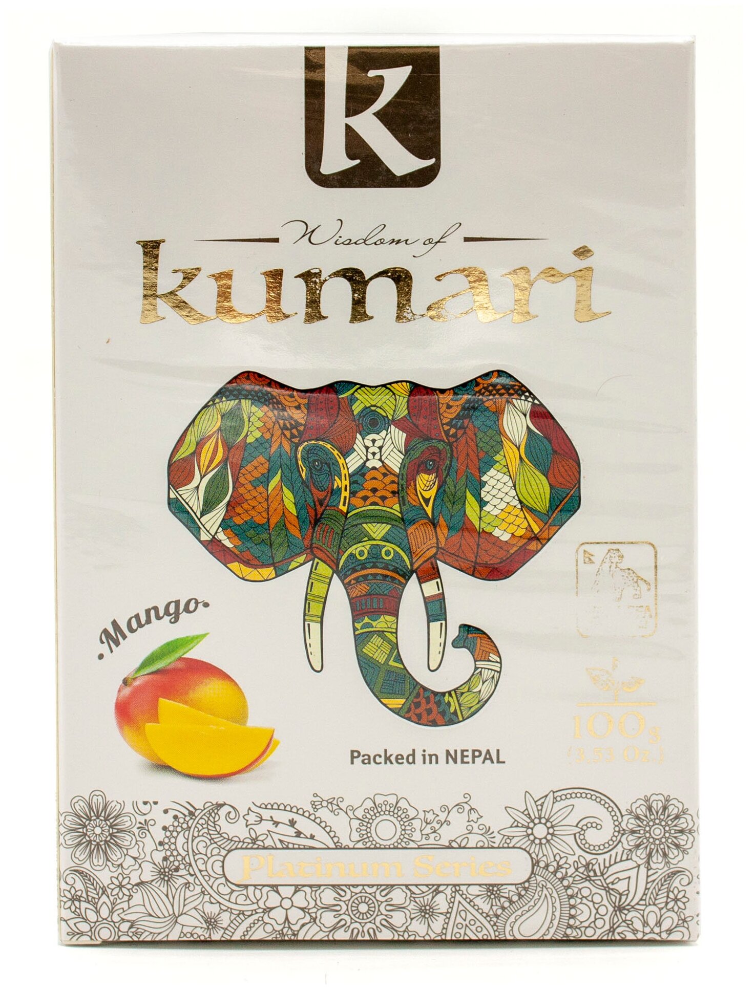 Чай "Wisdom of Kumari" черный c ароматом Манго (Mango) 100гр / листовой черный Непальский чай / чай с манго / Кумари / фруктовый чай - фотография № 1