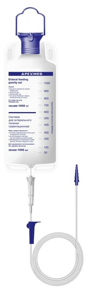 Система для энтерального питания гравитационная 1000 мл, Apexmed