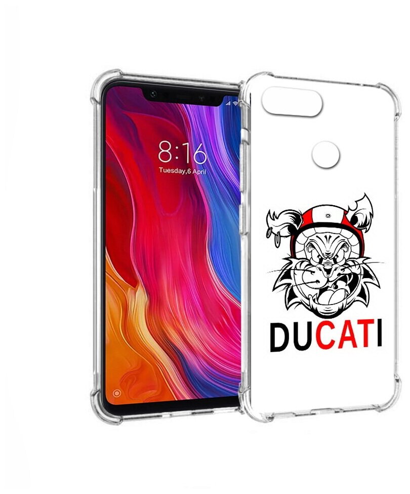 Чехол задняя-панель-накладка-бампер MyPads дукати для Xiaomi Mi 8 Youth/Mi 8 Lite противоударный