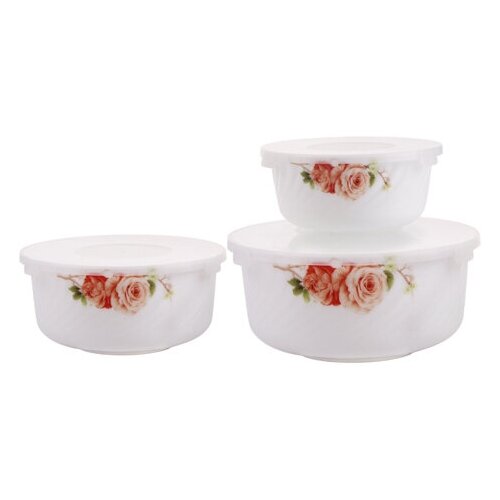 Набор салатников 3шт с крышками / набор салатников