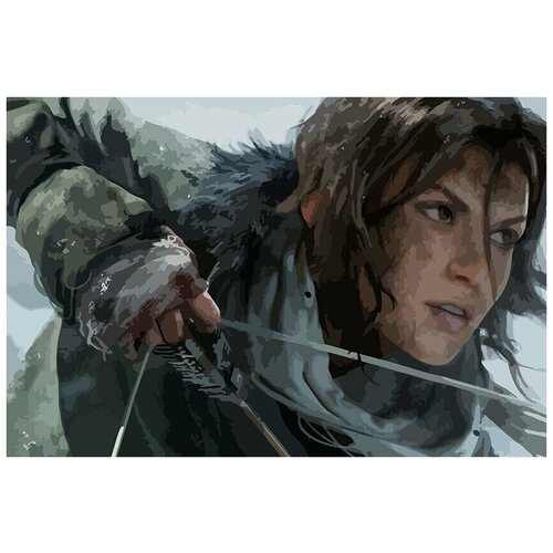 Картина по номерам на холсте игра Tomb Raider Lara Croft Лара Крофт Расхетительница гробниц - 6581 Г 60x40 картина по номерам на холсте игра tomb raider lara croft лара крофт расхетительница гробниц 6579 в 60x40