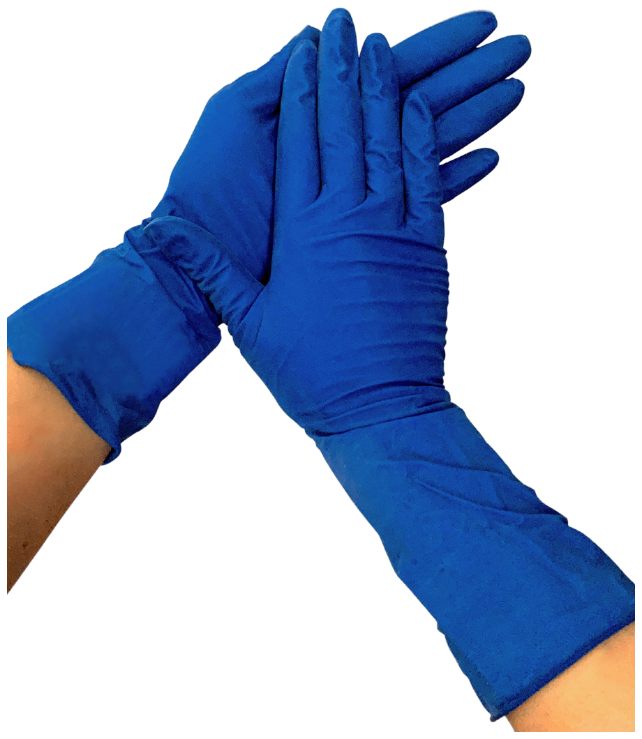 Перчатки латексные 5 пар S медицинские хозяйственные одноразовые неопудренные синие прочные бытовые нестерильные