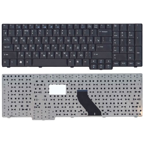 Клавиатура для ноутбука Acer Aspire 5335 5735 6530G 6930G черная матовая клавиатура keyboard для ноутбука acer aspire acer extensa machines fujitsu lifebook черная гор enter zeepdeep nsk afr0r