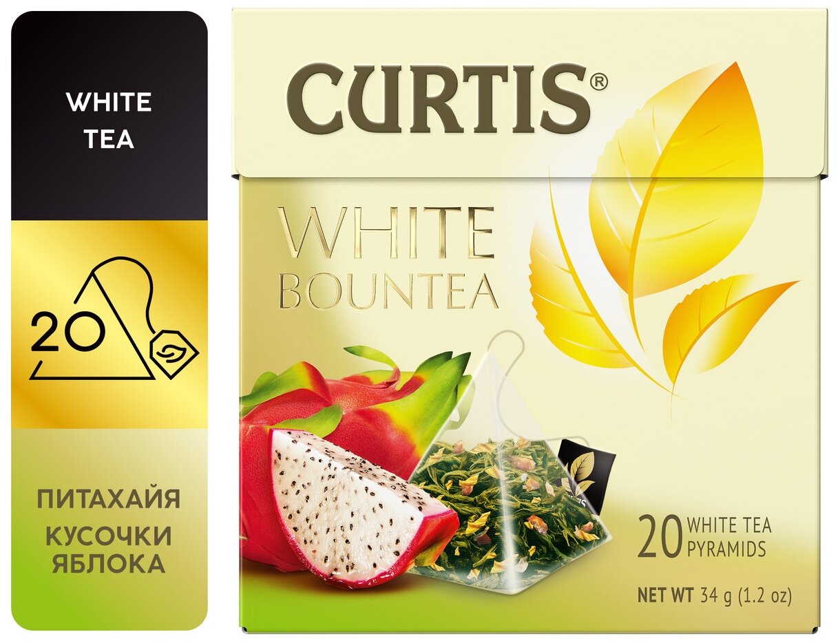 Чай Curtis "White Bountea" белый с добавками, 20 пирамидок - фотография № 10