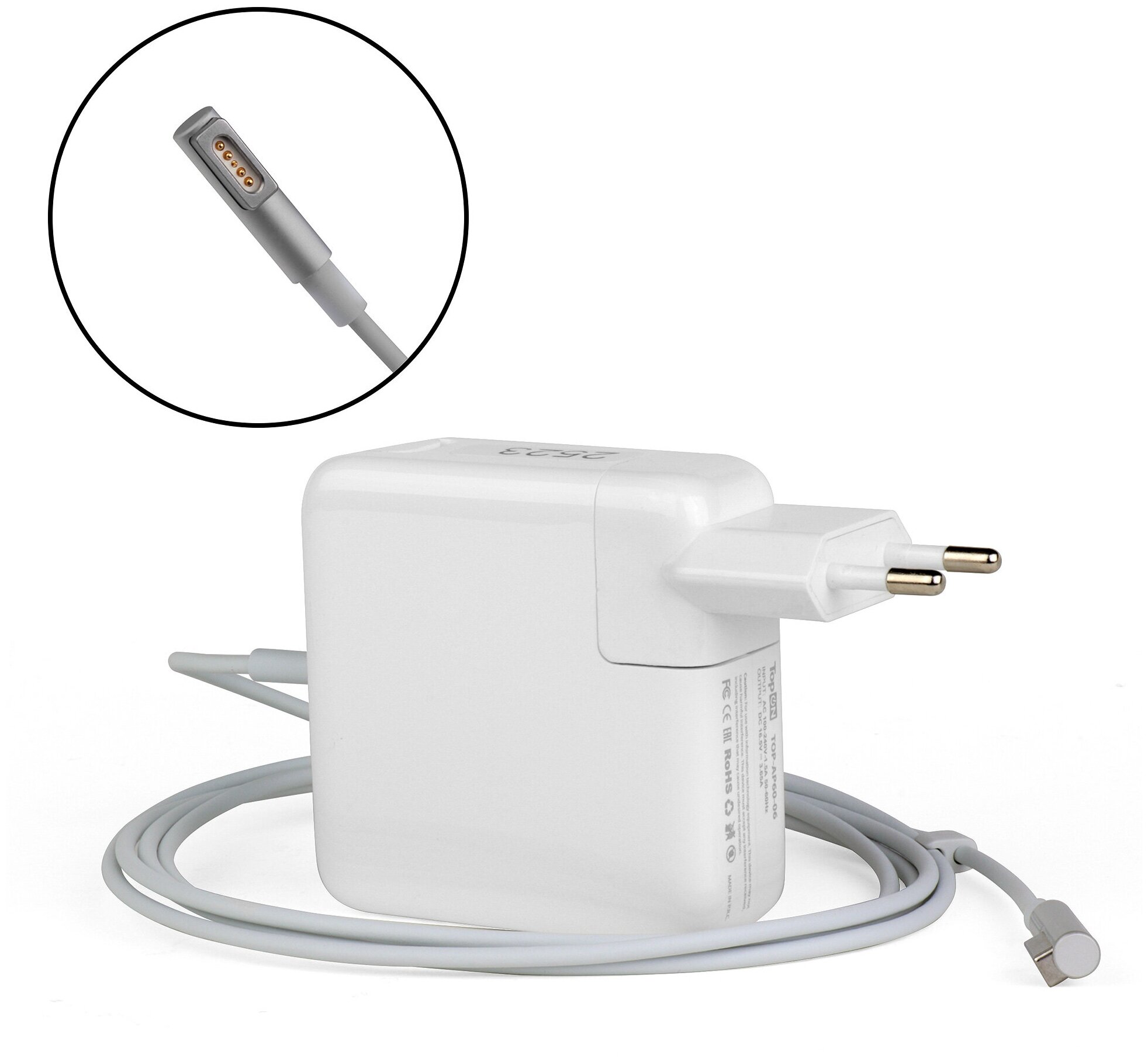 Зарядное устройство (блок питания) для MacBook A1181, A1278, A1342, A1344 16.5V, 3.65A, 60W (Разъем: MagSafe 1, L-shape) ORG