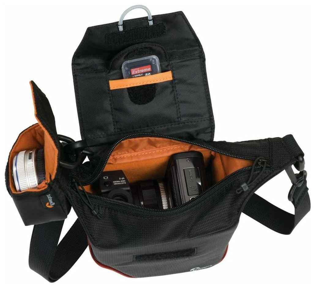 Сумка для фотоаппарата LowePro Compact Courier 70 черный - фото №4