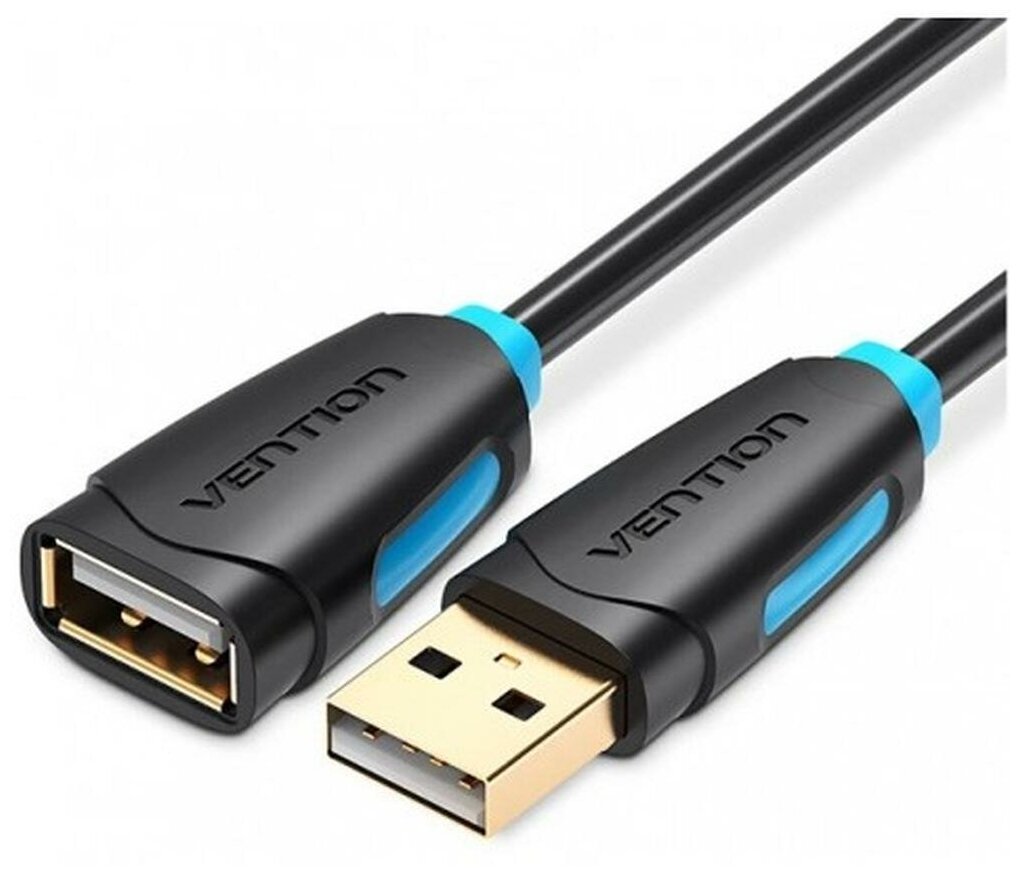 Кабель- удлинитель Vention USB 2.0 AM/AF - 2м Чёрный