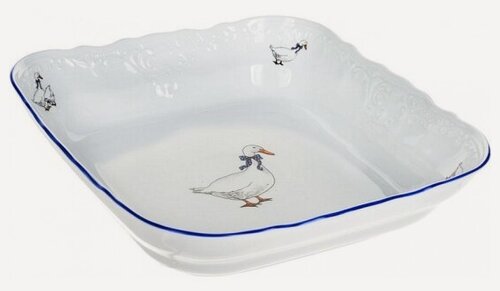 Изображение товара Салатник квадратный Bernadotte "Гуси" 25 см