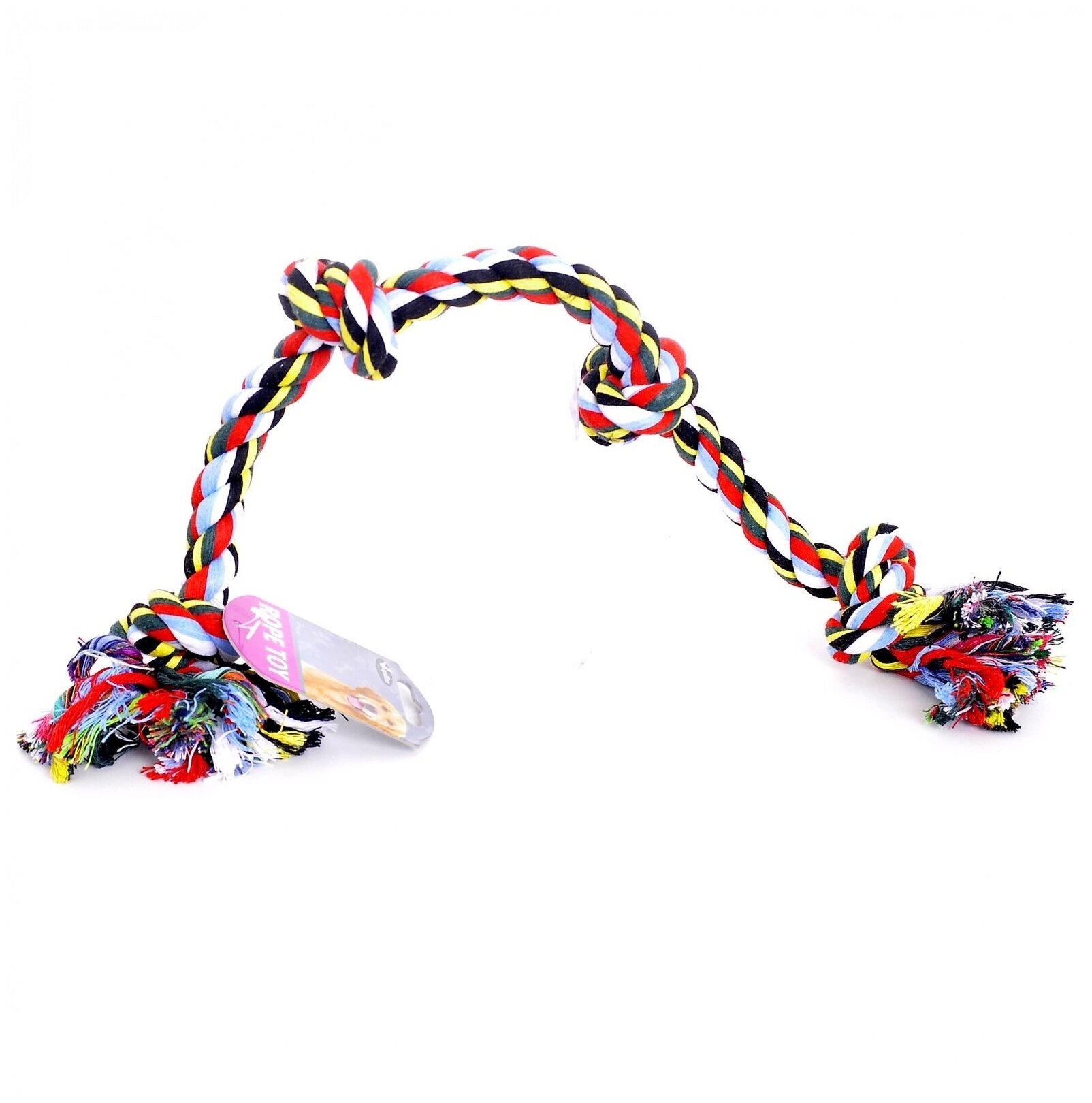 Papillon Игрушка для собак "Веревка с 4 узлами", хлопок, 60см (Flossy toy 4 knots) 140746, 0,26 кг - фотография № 1